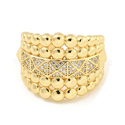 Clear Cubic Zirconia Open Cuff Ring&nbsp;RJEW-L121-028G