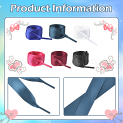 6 Pairs 6 Colors Polyester Shoelaces&nbsp;AJEW-SP0003-92B