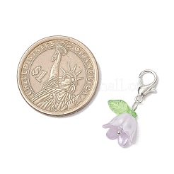 Flower Acrylic & Plastic Imitation Pearl Beads Pendant Decorations&nbsp;HJEW-JM03231-01
