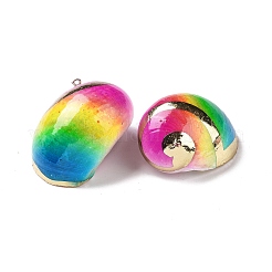 Spray Painted Natural Spiral Shell Pendants&nbsp;SSHEL-C011-03