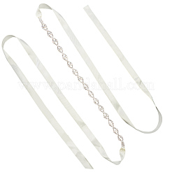 Metal Full Crystal Rhinestone Horse Eye Bridal Waist Belts for Wedding Dress&nbsp;AJEW-WH20080-65A-S