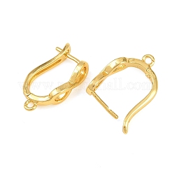 Brass Hoop Earrings Findings&nbsp;KK-K340-34G