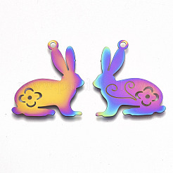 Easter Ion Plating(IP) 201 Stainless Steel Pendants&nbsp;STAS-R114-021