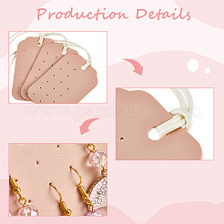6Pcs 2 Styles PU Leather Hanging Earrings Displays Cards with Cord&nbsp;ODIS-SC0001-09