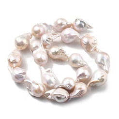 Natural Nucleated Pearl Beads Strands&nbsp;PEAR-B004-15J-05A