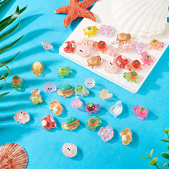 45Pcs 3 Styles Luminous Transparent Resin Marine Organism Ornaments&nbsp;DJEW-TA0001-23