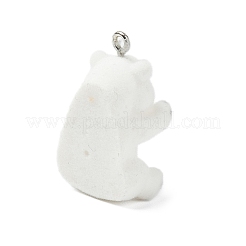 Flocky Opaque Resin Pendants&nbsp;RESI-G105-06B