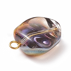 Electroplate Glass Beads Pendants&nbsp;PALLOY-JF01479