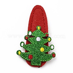 Glitter Christmas Tree Non Woven Fabric Snap Hair Clips&nbsp;PHAR-G006-02P