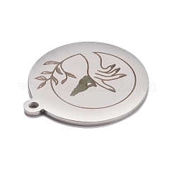 Non-Tarnish 304 Stainless Steel Pendants&nbsp;STAS-C032-09P