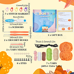 1Set Halloween Theme DIY Pumpkin Knitting Kits for Beginners&nbsp;DIY-SC0026-82