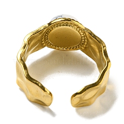 Ion Plating(IP) 304 Stainless Steel Open Cuff Rings&nbsp;RJEW-C079-18G-02