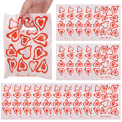 100Pcs Heart Printed Eco-Friendly Reusable Bags&nbsp;ABAG-SP0001-61A-B