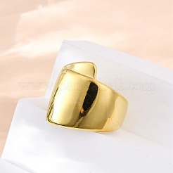 304 Stainless Steel Adjustable Cuff Rings&nbsp;RJEW-Q020-13G