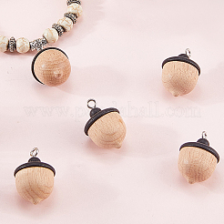 8Pcs Wood Pendants&nbsp;WOOD-SC0002-15