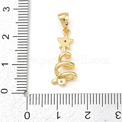 Christmas Brass Micro Pave Cubic Zirconia Pendants&nbsp;KK-K411-03G