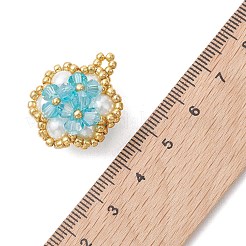 Glass Seed Beaded Pendants&nbsp;PALLOY-MZ01288-02
