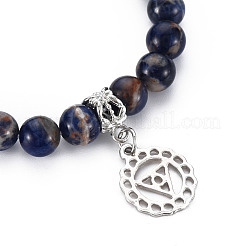 Natural Tiger Eye Beaded Stretch Bracelets&nbsp;BJEW-S145-001D