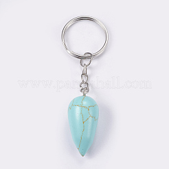 Synthetic Turquoise Keychain&nbsp;KEYC-P041-B03