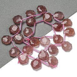 Natural Strawberry Quartz Beads Strands&nbsp;G-P544-C08-01