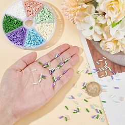 70G 7 Colors Opaque Colours Glass Twist Bugle Beads&nbsp;GLAA-PH0003-70