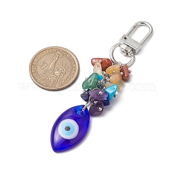 Blue Evil Eye Lampwork Pendant Decooration&nbsp;HJEW-JM01969-05