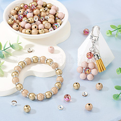 100Pcs 2 Colors Spray Painted Acrylic Beads&nbsp;ACRP-TA0001-04