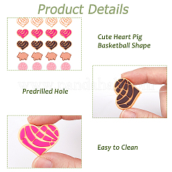 20Pcs 5 Styles PVC Beads&nbsp;PVC-HS0001-01