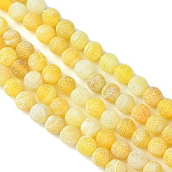 Natural Crackle Agate Beads Strands&nbsp;G-G055-8mm-6
