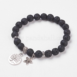 Natural & Synthetic Mixed Stone Stretch Bracelets&nbsp;BJEW-JB03772