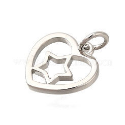 Heart Rack Plating Brass Charms&nbsp;LS-KK-I716-21B-P