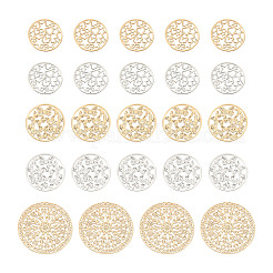 Brass Filigree Joiners Links&nbsp;KKC-FW0001-02
