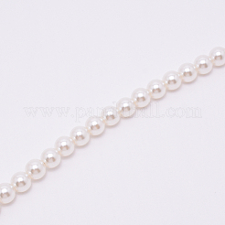 White Acrylic Round Beads Bag Handles&nbsp;FIND-TAC0006-23C-01