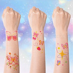 80 Sheets 4 Styles Butterfly Pattern Body Art Tattoos&nbsp;AJEW-SP0002-79