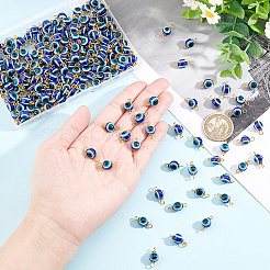 200Pcs Evil Eye Resin Beads Connector Charms&nbsp;RESI-HY0001-05