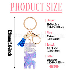 Alloy & Resin Tassel Keychainss&nbsp;AJEW-TADJ0001-20G-02