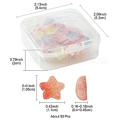 50Pcs Opaque Resin Cabochons&nbsp;RESI-FS0001-57
