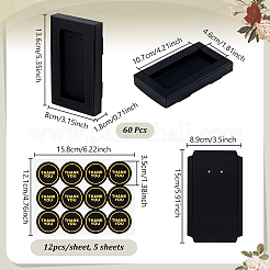 60Pcs Kraft Paper Storage Mailer Boxes with Visible Window&nbsp;CON-DR0001-10B