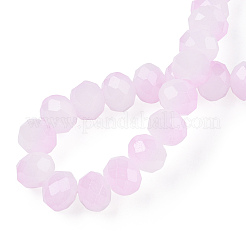 Two-Tone Imitation Jade Glass Beads Strands&nbsp;LS-GLAA-T033-01A-07