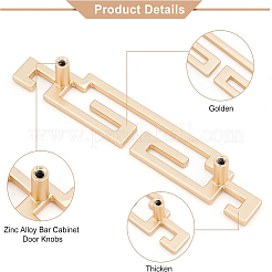 Zinc Alloy Bar Cabinet Door Knobs&nbsp;FIND-WH0097-18G