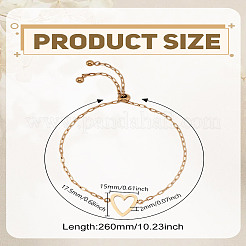 1Pc Stainless Steel Cable Chain Slider Bracelets for Women&nbsp;BJEW-LP0002-23B