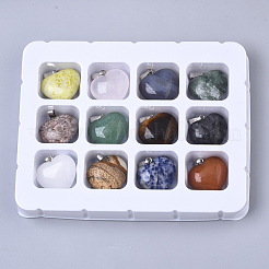 Natural Mixed Stone Pendants&nbsp;G-R461-29-B