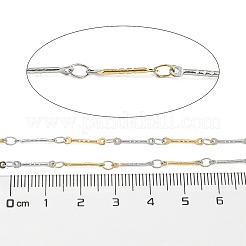 Ion Plating(IP) 304 Stainless Steel Textured Bar Link Chains&nbsp;CHS-M005-05GP