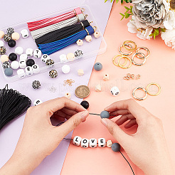 DIY Word Love Keychain Wristlet Making Kits&nbsp;DIY-PH0008-76