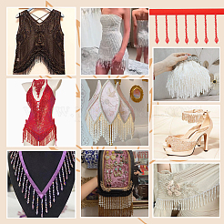 Acrylic & Polyester Lace Ribbon&nbsp;OCOR-WH0110-08D