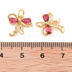 Brass Micro Pave Cubic Zirconia Pendants&nbsp;KK-B102-12G-01