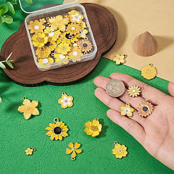 36Pcs 18 Styles Alloy Enamel Pendants&nbsp;ENAM-TA0004-07