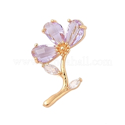 Brass Glass Pendants&nbsp;KK-B100-041G