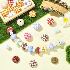 40Pcs 2 Styles Opaque Acrylic Beads&nbsp;MACR-CJ0002-49