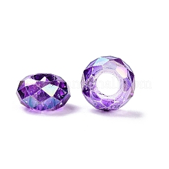 Baking Paint Transparent Glass European Beads&nbsp;GPDL-N005-C14mm-A05